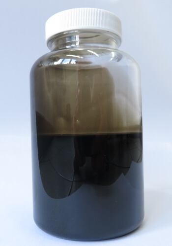 Used oil in a container