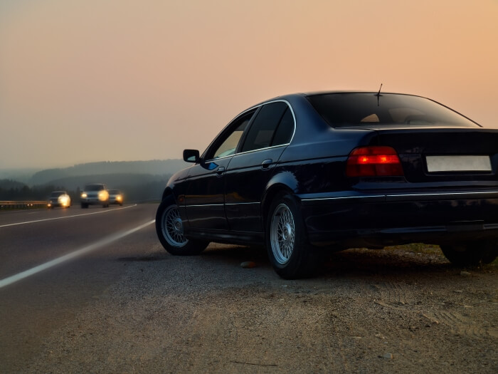 BMW on the road