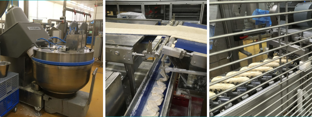 Various machines of a bakery